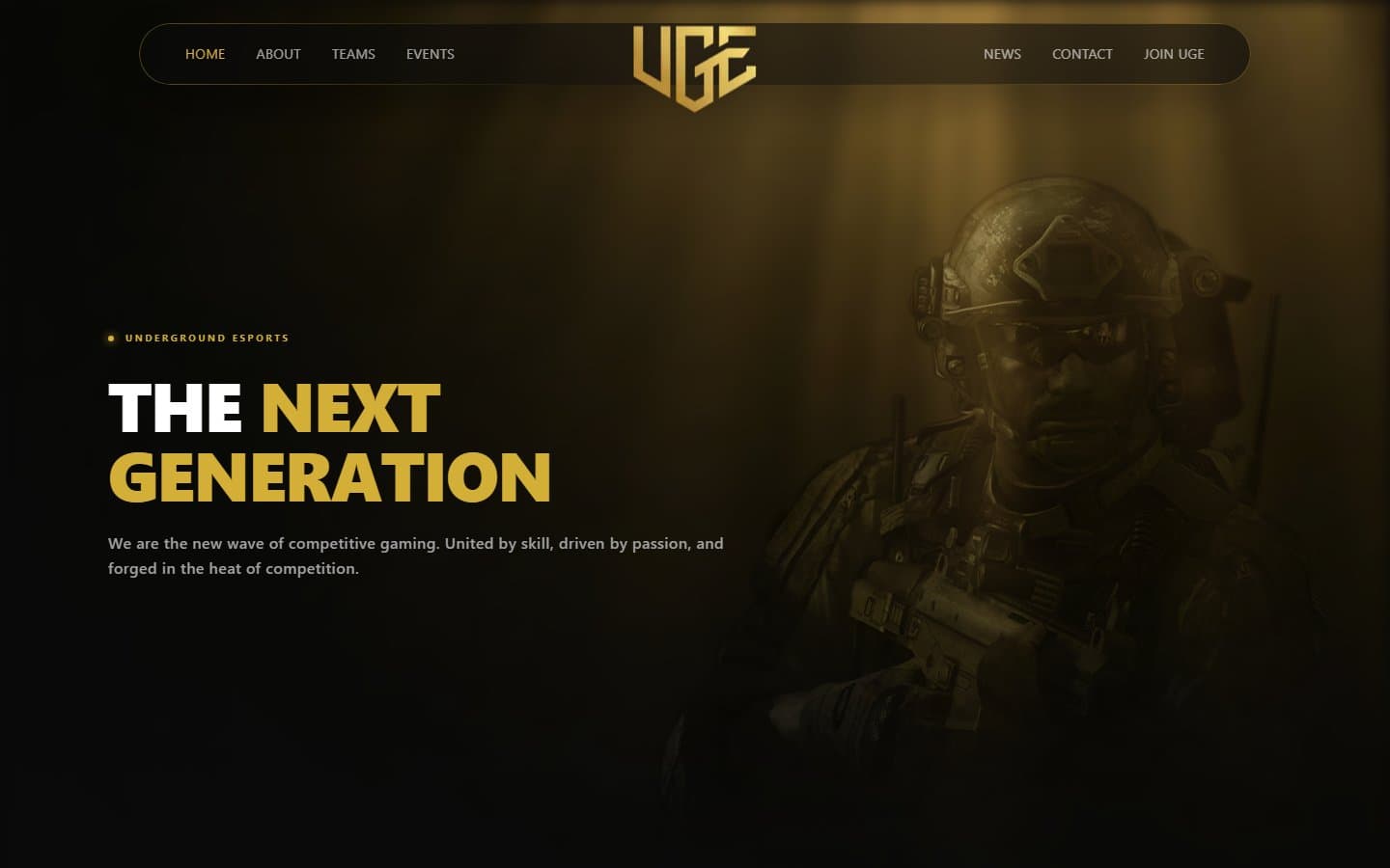 Underground Esports website screenshot